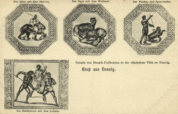 NENNIG, Details Des Mossik-Fussbodens In Der Römischen Villa (1910s) III - Kreis Merzig-Wadern