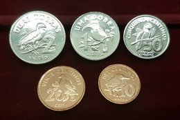 Santo Tomé Y Principe Set 5 Monedas 10 20 50 Céntimos1 2 Dobras 2017 SC UNC - Sao Tome And Principe