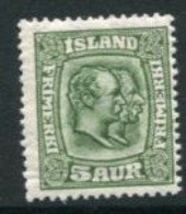 ICELAND 1915 Frederik VIII 5 Aur. With Crosses Watermark MNH / **.  Michel 79 - Neufs