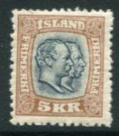 ICELAND 1907 Frederik VIII 5 Kr.  MNH / ** - Unused Stamps