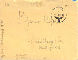 WWII   12.3.1941    Feldpost   17126    (G0859) - Lettres & Documents