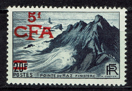 Réunion, 5f/20f, La Pointe Du Raz, 1949, **, TB - Ongebruikt