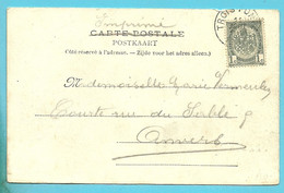 53 Op Kaart Stempel TROIS-PONTS, Met Firmaperforatie (perfin) " A.B.&C. " - 1863-09