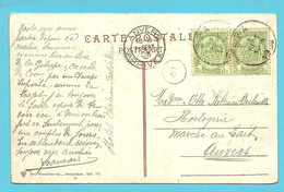 83 Op Kaart Stempel SPA , Met Firmaperforatie (perfin) " E.D. " - 1863-09