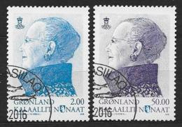 Groënland 2016, N°708/709 Oblitérés Reine Margrethe - Used Stamps