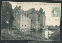 Cléré  -  Chateau De Champchevrier - Façade Sur Les Douves    -  LAT 86 - Cléré-les-Pins