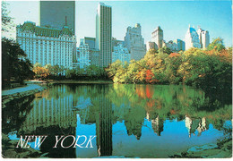 CPM ETATS-UNIS NEW-YORK NYC - Grands Hôtels De New-York Se Reflétant Dans Le Lac De Central Park - 1993 - Central Park