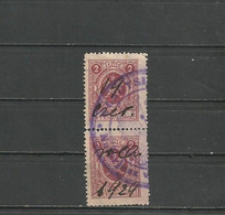 Poland 1924 - A Pair Of Stamps, Revenue, Used - Fiscale Zegels