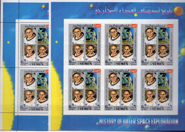 USA-Astronauten 1969 Jemen 883 Kleinbogen A/B ** 12€ Apollo 11 Sheets Ss Sheetlets M/s Bf History Space Exploration - Perforiert/Gezähnt