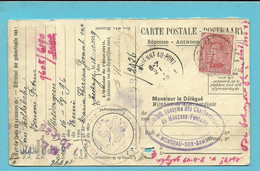 138 Op Kaart  , Met Firmaperforatie (perfin) " M.F. " - 1909-34