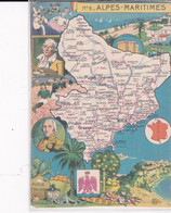 Cpsm 10x15 . GEO . Edit. BLONDEL LA ROUGERY . Illust. PINCHON . ALPES MARITIMES  (06) - Mapas