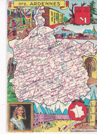 Cpsm 10x15 . GEO . Edit. BLONDEL LA ROUGERY . Illust. PINCHON . ARDENNES (08) - Landkaarten