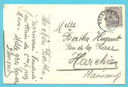 139 Op Kaart Stempel ROCHEFORT , Met Firmaperforatie (perfin) " F.P. " - 1909-34