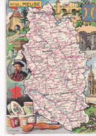 Cpsm 10x15 . GEO . Edit. BLONDEL LA ROUGERY . Illust. PINCHON . MEUSE (55) - Carte Geografiche