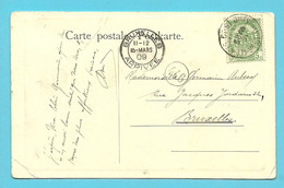 83 Op Kaart Stempel ANVERS, Met Firmaperforatie (perfin) " C.A. " - 1909-34