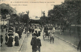 GARGAN (S&O) L'AVENUE DE CHANZY UN JOUR DE FETE - Livry Gargan