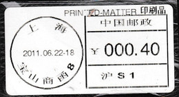 CHINA  CHINE CINA SHANGHAI  S1  PRINTED -MATTER METER STAMP  0.40 YUAN - Sonstige & Ohne Zuordnung