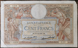 Billet 100 Francs LUC OLIVIER MERSON  31 = 12 = 1931  FRANCE  U.33630  (cf Photos) - 100 F 1908-1939 ''Luc Olivier Merson''