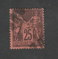 Timbres-  N° 91  - Type Sage - Groupe Allégorique Paix Et Commerce  - 1878  -  Oblitéré Avec Charnière  - - Andere & Zonder Classificatie