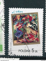 N° 2818 Oeuvre De Stanislaw Ignacy Witkiewicz  Timbre Pologne (1985) Oblitéré Sur Neuf Polska 5 Z - Usati