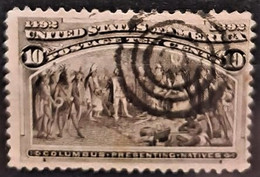 USA 1893 - Canceled - Sc# 237 - Columbus Issue 10c - Used Stamps