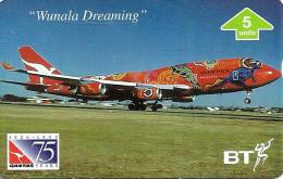 UK 5 UNITS QANTAS AIRWAYS AUSTRALIA WUNALA AIRPLANE L & G MINT CODE:505L READ DESCRIPTION !! - BT Emissions Privées