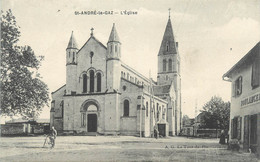 CPA FRANCE 38 " St André Le Gaz, L'église" - Saint-André-le-Gaz