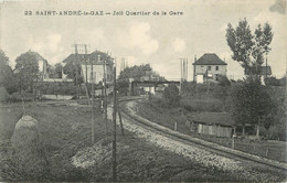 CPA FRANCE 38 " St André Le Gaz, Joli Quartier De La Gare" - Saint-André-le-Gaz