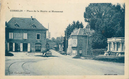 CPA FRANCE 38 " Corbelin, Place De La Mairie Et Monument Aux Morts" - Corbelin