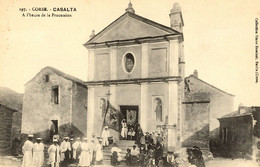 CORSE - CASALTA (en Castagniccia) - Procession Avec Confrérie à L'EGLISE DE L 'ANNONCIATION - Andere & Zonder Classificatie