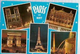 France & Circulated, Paris Et Ses Merveilles, Paris La Nuit, Villejuif A Lisboa 1977 (5092) - Monuments