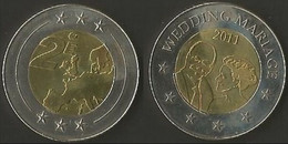 Pièce De 2 Euros (Mint) - Épreuve D'atelier / Werkplaats-test - MONACO, Wedding - Mariage / Huwelijk - 2011 - Essais Privés / Non-officiels