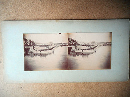 PHOTO STEREO 1900 NEVERS EMPOISSONNEMENT DE LA LOIRE - Stereoscopic