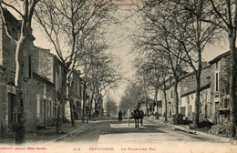 81. CPA - SEPTFONDS - Le Faubourg Bas - Attelage - 1916. - Scan Du Verso - - Vaour