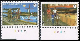 3790/3791** - Timbres D'été / Zomerzegels - Vélo / Fiets - Avec Numéro De Planche 2/Met Plaatnumer 2 - BELGIQUE / BELGIË - Autres & Non Classés