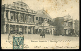 Roma Stazione Ferroviaria Di Termini 1903 Pionere Carte Tachée Carta Macchiata - Otros Monumentos Y Edificios