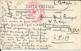 HYRES - Cachet Croix Rouge Guerre 14-18 Sur CPA - Société Française De Secours Aux Blessés Militaires - Comité D'hyéres - Rotes Kreuz