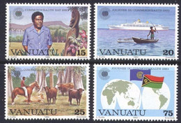 Vanuatu YT 672 à 675 " Journée Du Commonwealth " 1983 Neuf** - Vanuatu (1980-...)