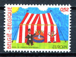 Belgium 2002 Bélgica / Circus Europa CEPT MNH Circo Zirkus / Jd05  1-6 - Cirque