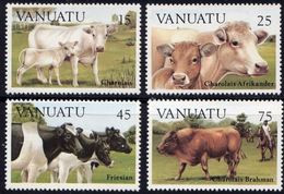 Vanuatu YT 695 à 698 " Bovidés " 1984 Neuf** - Vanuatu (1980-...)