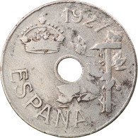Monnaie, Espagne, Alfonso XIII, 25 Centimos, 1927, TB+, Copper-nickel, KM:742 - 25 Centiemos