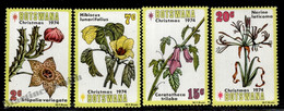 Delcampe - Botswana 1974 Yvert 280-83, Christmas, Flora, Flowers - MNH - Botswana (1966-...)