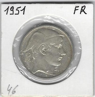 AR ZILVER -  50 FRANK   -   TYPE MERCURIUS - Onder PRINS KAREL.  -  1951  FR.  12,5 Gr - 10,4375 Zuiver Zilver - 50 Franc