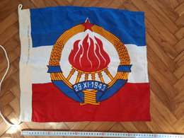 YUGOSLAVIA JNA JRM ARMY NAVY Flag President Federal Assembly NAVAL MARINE FLAGGE - Flags