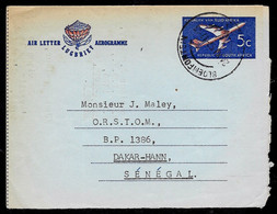 1967 Aérogramme South-Africa (Palynological Research Unit BLOEMFONTEIN Department Of Botany) Pour Dakar Sénégal - Posta Aerea