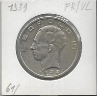 AR ZILVER -  50 FRANK   -   LEOPOLD III.  -  1939  FR/VL.  20 Gr - 16,70 Zuiver Zilver - 50 Frank