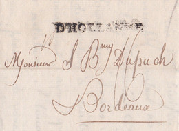 1802 - D'HOLLANDE Lettre Pliée Avec Corresp En Français De 3 Pages D'Amsterdam, République Batave Vers Bordeaux, France - ...-1852 Prephilately