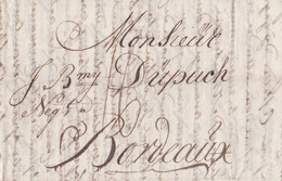 1802 -  Lettre Pliée Avec Corresp En Français De 3 Pages D'Amsterdam, République Batave Vers Bordeaux, France - ...-1852 Voorlopers