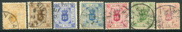 ICELAND 1876-95 Official Set With Both Shades Of 10 Aur. Used.  Michel Dienst 3A-8A - Dienstmarken