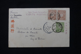 JAPON - Affranchissement De Chuzenji Sur Carte Postale En 1904 Pour La France Via Seattle - L 87460 - Cartas & Documentos